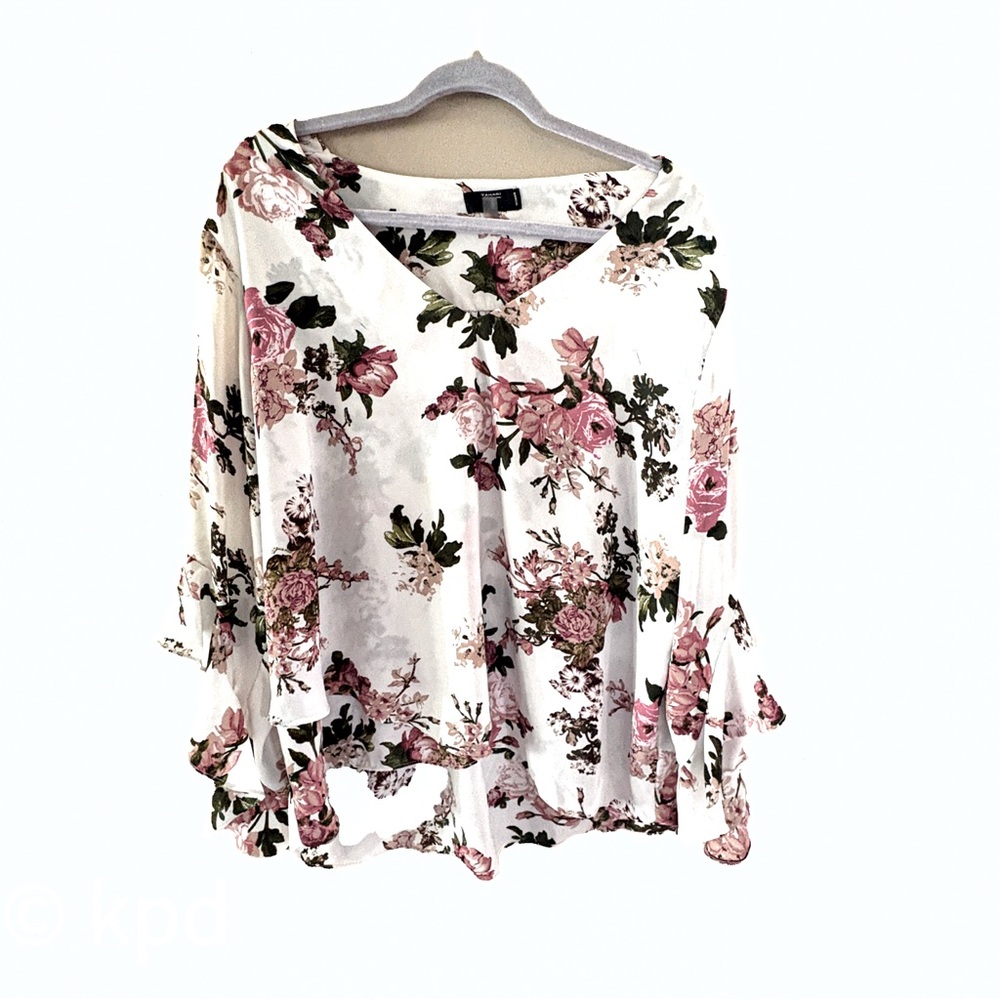 Alfani Flutter Sleeved layered top Sz. 2X